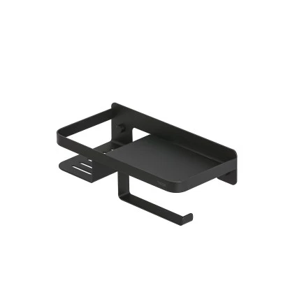 Tiger Caddy Toilettenpapierhalter Mit Ablage Schwarz 6 Tiger Caddy Toilettenpapierhalter Mit Ablage Schwarz – Bild 4