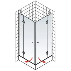 Schulte Eckeinstieg Youngline Chromoptik Depoli Light 192 Cm X 90 Cm X 90 Cm -Wenko Verkaufs-Shop 4037563122548 5