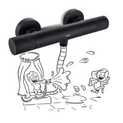 Baliv Thermostat-Duscharmatur DU-2060 Schwarz -Wenko Verkaufs-Shop 4048122122206 S03 021220 L