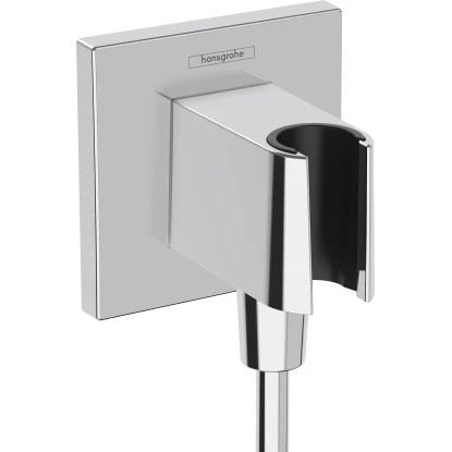 Hansgrohe Wandanschluss Mit Brausehalter FixFit E 3 Hansgrohe Wandanschluss Mit Brausehalter FixFit E