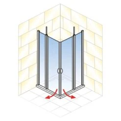Schulte Sunny Eckeinstieg 4-tlg. Mit Drehtüren 80 X 80 X 180 Cm Weiß -Wenko Verkaufs-Shop 4060991013805 5