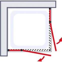 Schulte Eckeinstieg 4-teilig Sunny Alpinweiß Echtglas Klar Hell 180 Cm X 90 Cm -Wenko Verkaufs-Shop 4060991013836 2053 AI 03
