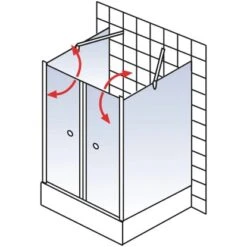Schulte Pendeltür Als U-Kabine Alexa Style 2.0 Alu-Natur 192 Cm X 90 Cm -Wenko Verkaufs-Shop 4060991018664 2053 AI 02