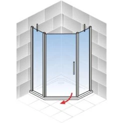 Schulte Fünfeckdusche Alexa Style 2.0 Alu-Natur Klar Glas Hell 192 Cm X 90 Cm -Wenko Verkaufs-Shop 4060991019555 2053 AI 01