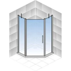 Schulte Fünfeckdusche Mit Drehtür Alexa Style 2.0 Chromoptik BxHxT 90x90x192 Cm -Wenko Verkaufs-Shop 4060991019579 2053 04