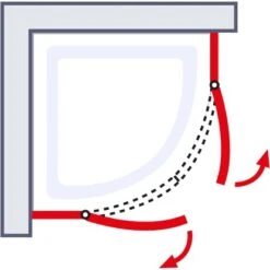 Schulte Runddusche Alexa Style 2.0 Echtglas 4-tlg. Alu-Natur 90 Cm X 90 Cm -Wenko Verkaufs-Shop 4060991019685 2053 6