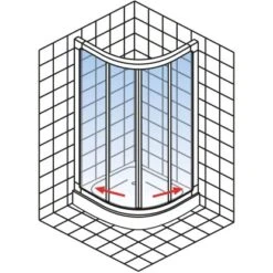 Schulte ExpressPlus Runddusche Kristall/Trend Inkl. Duschwanne 80x80cm -Wenko Verkaufs-Shop 4060991038143 2053 5