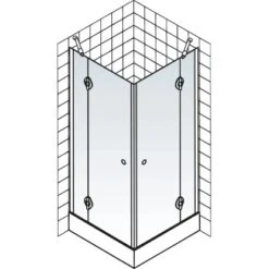 Schulte ExpressPlus Eckeinstieg 4-tlg. MasterClass Chromoptik 79,2-81,2x200cm -Wenko Verkaufs-Shop 4060991038358 2053 5