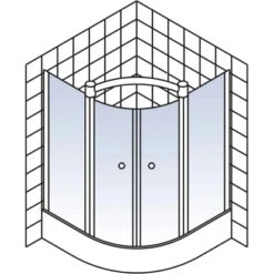 Schulte ExpressPlus Runddusche Garant 4-tlg. Alu-Natur Radius 55cm -Wenko Verkaufs-Shop 4060991038679 2053 5