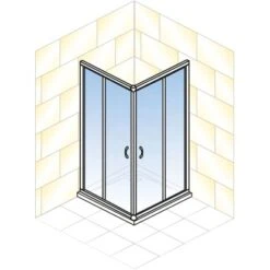 Schulte ExpressPlus Eckeinstieg Sunny Sicherheitsglas Alpinweiß 190x80cm -Wenko Verkaufs-Shop 4060991050404 2053 5