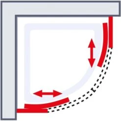Schulte ExpressPlus Runddusche Sunny Sicherheitsglas Chromoptik 190x90x90cm -Wenko Verkaufs-Shop 4060991051197 2053 6