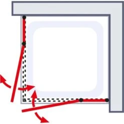 Schulte Eckeinstieg 4-tlg. Alexa Style 2.0 Alu-Natur Depoli Light 90x90x192 Cm -Wenko Verkaufs-Shop 4060991051203 2053 6