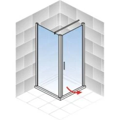 Schulte Alexa Style 2.0 Drehtür Inkl. Seitenwand BlackStyle 80 X 80 X 192cm -Wenko Verkaufs-Shop 4060991055867 2053 5