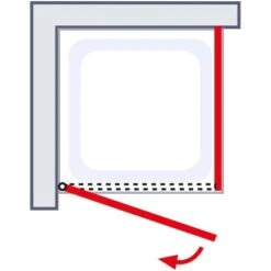 Schulte Alexa Style 2.0 Drehtür Inkl. Seitenwand BlackStyle 80 X 80 X 192cm -Wenko Verkaufs-Shop 4060991055867 2053 6