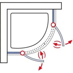 Schulte ExpressPlus Runddusche Garant Mit Duschwanne Alu Natur 200x90x90cm -Wenko Verkaufs-Shop 4060991055966 2053 6