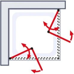 Schulte ExpressPlus Eckeinstieg Mit Drehfalttür Garant Chromoptik 200x80cm -Wenko Verkaufs-Shop 4060991055980 2053 6