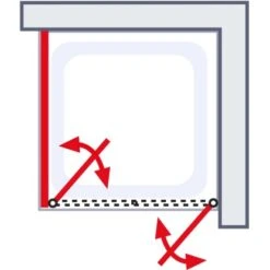 Schulte ExpressPlus Set Duschkabine Pendeltür Garant Mit Duschwanne 200x80cm -Wenko Verkaufs-Shop 4060991056017 2053 6