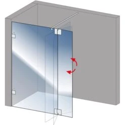 Schulte Alexa Style 2.0 Duschwand Walk In Loft 2-tlg BlackStyle 120 X 30 X 200cm -Wenko Verkaufs-Shop 4060991056741 2053 7