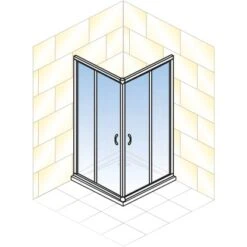 Schulte Eckeinstieg 4-teilig Sunny 80 Cm - 90 Cm X 180 Cm Silber -Wenko Verkaufs-Shop 4060991057809 2053 5