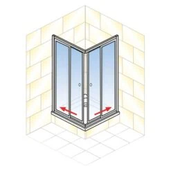Schulte Eckeinstieg Mit Schiebetüren Sunny 180 Cm X 75-90 Cm Silber Klarglas -Wenko Verkaufs-Shop 4060991070228 2053 AI 01