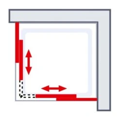 Schulte Eckeinstieg Mit Schiebetüren Sunny 180 Cm X 75-90 Cm Weiß Glasdekor -Wenko Verkaufs-Shop 4060991070501 2053 AI 02