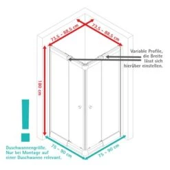 Schulte Eckeinstieg Mit Schiebetüren Sunny 180 Cm X 75-90 Cm Weiß Glasdekor -Wenko Verkaufs-Shop 4060991070501 2053 VM 01