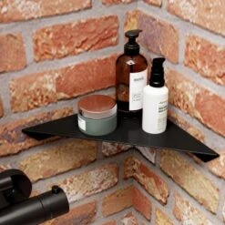 Schulte Duschablage Zum Kleben Mattschwarz über Eck