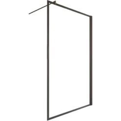 Schulte Walk In Frontteil Alexa Style 2.0 Dekor Frame Mattschwarz 200 X 90 Cm -Wenko Verkaufs-Shop 4060991070884 2053 2