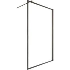 Schulte Walk In Frontteil Alexa Style 2.0 Dekor Frame Mattschwarz 200 X 120 Cm -Wenko Verkaufs-Shop 4060991070907 2053 2