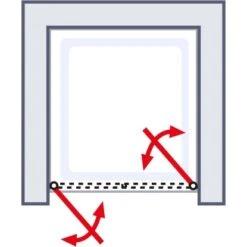 Schulte ExpressPlus Pendeltür In Nische Garant 2.0 Alu-Natur 200 Cm X 90 Cm -Wenko Verkaufs-Shop 4060991076336 2053 AI 01