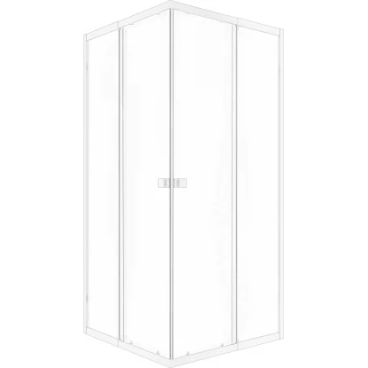 Baliv Duschkabine DUK-90.11E 77 Cm - 90 Cm Weiß 4 Baliv Duschkabine DUK-90.11E 77 Cm - 90 Cm Weiß – Bild 2