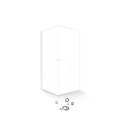 Baliv Duschkabine DUK-90.11E 77 Cm - 90 Cm Weiß 6 Baliv Duschkabine DUK-90.11E 77 Cm - 90 Cm Weiß – Bild 4