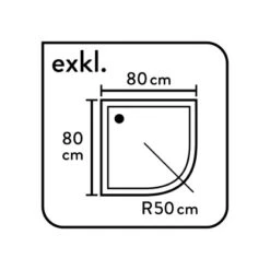 Baliv Duschkabine DUK-80.20R 80 Cm X 80 Cm Chrom -Wenko Verkaufs-Shop 4250312107720 WEB03 270521