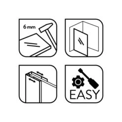 Baliv Duschabtrennung Walk-In DUK-120.131 120 Cm X 195 Cm Schwarz -Wenko Verkaufs-Shop 4250312111048 WEB02 270521