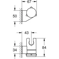 Grohe QuickFix Wandbrausehalter Vitalio Universal -Wenko Verkaufs-Shop 435884 4520 2
