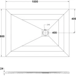 Ottofond Duschwanne Strato 100 Cm X 80 Cm X 2,4 Cm Anthrazit -Wenko Verkaufs-Shop 440898 3209 4