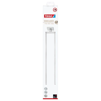 Tesa Handtuchhalter Exxclusiv Zweiarmig Edelstahloptik 4 Tesa Handtuchhalter Exxclusiv Zweiarmig Edelstahloptik – Bild 2