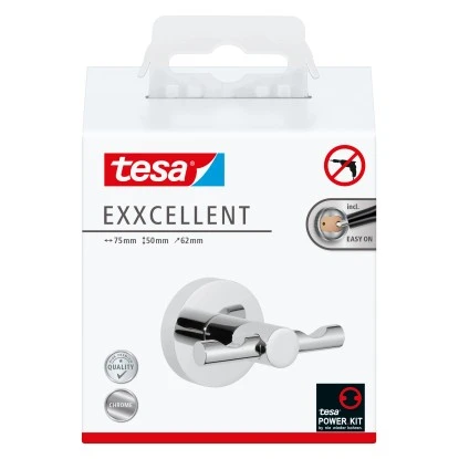 Tesa Doppelhaken Exxcellent Chrom 4 Tesa Doppelhaken Exxcellent Chrom – Bild 2