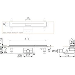 ESS Easy Drain Duschrinne XS Nano Wall Design 120 Cm -Wenko Verkaufs-Shop 4851523 4851739 4851754 tz