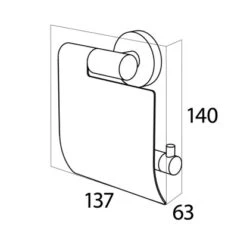Tiger Toilettenpapierhalter Boston Mit Deckel Inkl. Befestigungsmaterial -Wenko Verkaufs-Shop 500556 4621 4