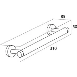 Tiger Badewannengriff Boston Edelstahl Gebürstet Inkl. Dübel & Schrauben -Wenko Verkaufs-Shop 500557 4621 4