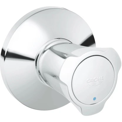 Grohe UP-Ventil Oberbau Costa Chrom Markierung Blau Mit Schubrosette 3 Grohe UP-Ventil Oberbau Costa Chrom Markierung Blau Mit Schubrosette