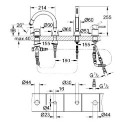 Grohe 4-Loch-Einhand-Wannenkombination Grandera Chrom 5 Grohe 4-Loch-Einhand-Wannenkombination Grandera Chrom -Wenko Verkaufs-Shop 518024 4520 1730193