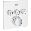 Grohe Thermostat Grohtherm SmartControl Mit 3 Absperrventilen Moon White Eckig