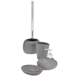 Wenko Zahnputzbecher Pebble Stone Grey Polyresin -Wenko Verkaufs-Shop 575290 picture 1