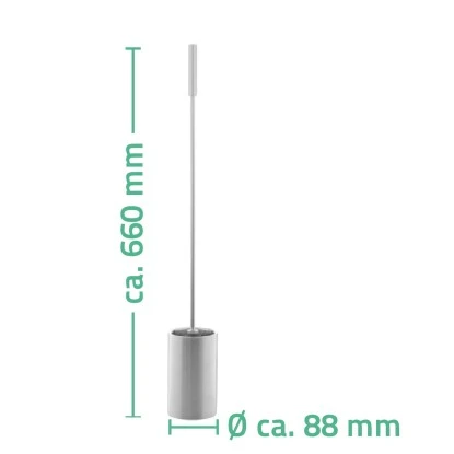 Ridder WC-Bürstengarnitur Mit Langem Stiel Edelstahl 4 Ridder WC-Bürstengarnitur Mit Langem Stiel Edelstahl – Bild 2