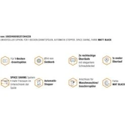 Miló Röhrensiphon-Set Mit Exzenter Mattschwarz Ø 114 Mm -Wenko Verkaufs-Shop 5903140018537 ger