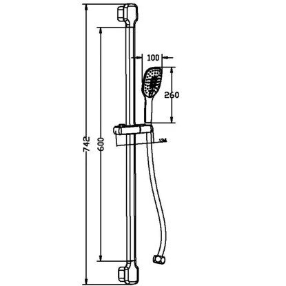 Schütte Brausestangen-Set Haiti II Verchromt 4 Schütte Brausestangen-Set Haiti II Verchromt – Bild 2