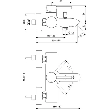 Ideal Standard Badearmatur Ceraline AP Chrom 9 Ideal Standard Badearmatur Ceraline AP Chrom – Bild 7