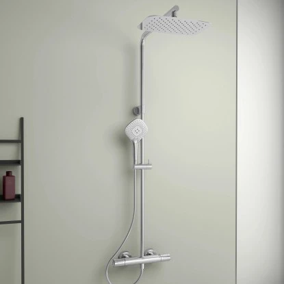 Ideal Standard Duschsystem Flex Mit Brausethermostat Ceratherm T100 Chrom 7 Ideal Standard Duschsystem Flex Mit Brausethermostat Ceratherm T100 Chrom – Bild 5